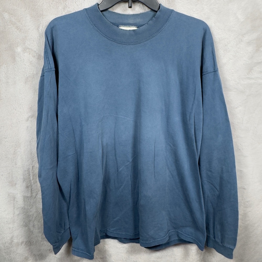 Lee Premium‎ Jersey Men's Long Sleeve Shirt Blue Size XL Made in USA